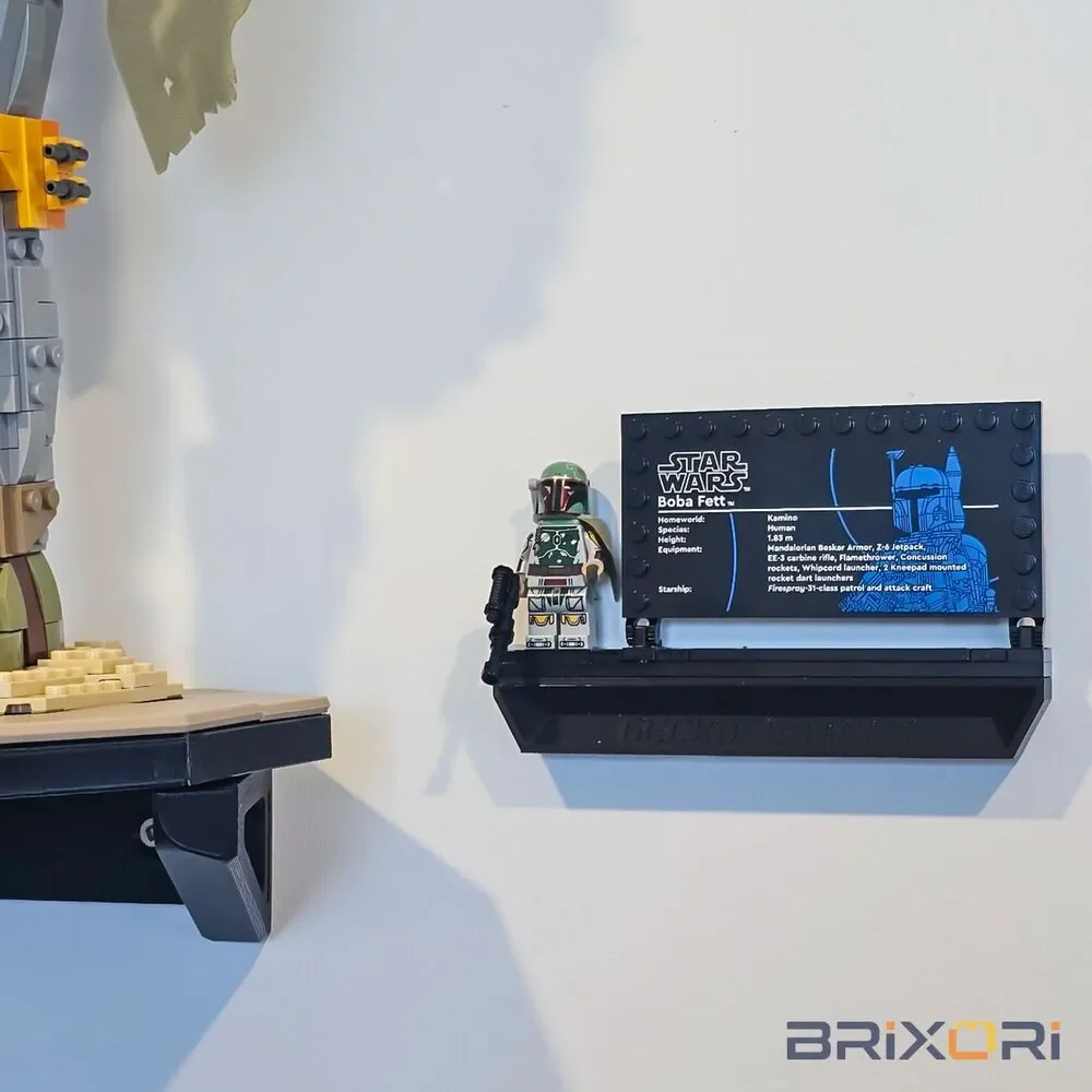 Wall Mount Display for LEGO Boba Fett - 76455 - Anchors and Screws Included